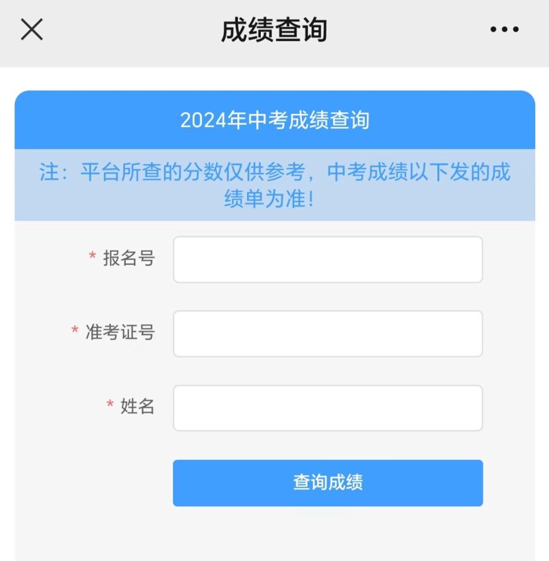 中考成绩查询